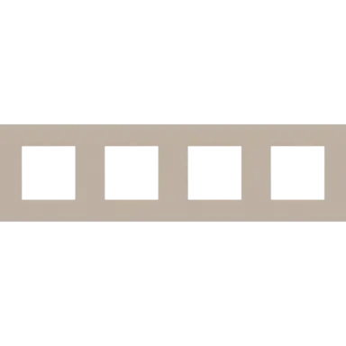 Niko 166-76400 afdekraam 4-voudig Pure steel champagne coated