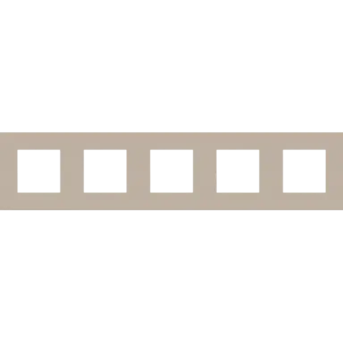 Niko 166-76005 afdekraam 5-voudig Pure steel champagne coated