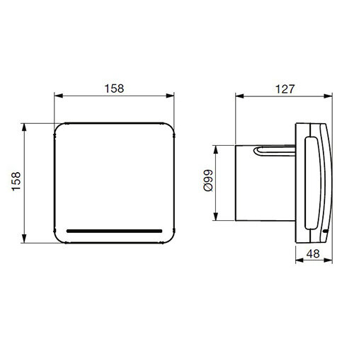 Soler & Palau ECOAIR DESIGN S inbouwventilator EcoWatt