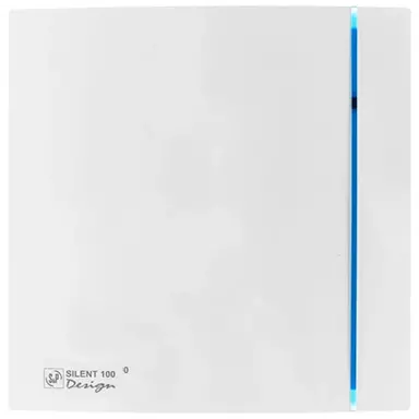 Soler & Palau KIT SILENT 100 CHZ D muurinbouwventilator 12V met instelbare nalooptimer en hygrostaat SILENT DESIGN ECOWATT - 100 CHZ wit + trafo CT-12/6