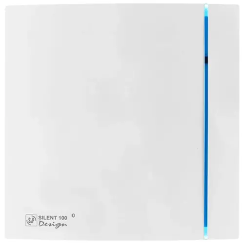 Soler & Palau KIT SILENT 100 CHZ D muurinbouwventilator 12V met instelbare nalooptimer en hygrostaat SILENT DESIGN ECOWATT - 100 CHZ wit + trafo CT-12/6