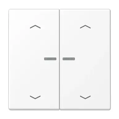 JUNG LS 102 KO5P WWM schakelwip 2-voudig met controlevenster voor HOME draadloze schakelaar LS990 sneeuwwit mat