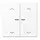 JUNG LS 102 KO5P WWM schakelwip 2-voudig met controlevenster voor HOME draadloze schakelaar LS990 sneeuwwit mat