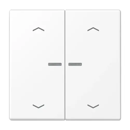JUNG LS 102 KO5P WWM schakelwip 2-voudig met controlevenster voor HOME draadloze schakelaar LS990 sneeuwwit mat