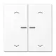 JUNG LS 102 KO5P WWM schakelwip 2-voudig met controlevenster voor HOME draadloze schakelaar LS990 sneeuwwit mat