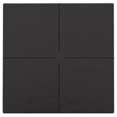 Niko 200-51004 drukknop 4-voudig voor Niko Home Control piano black coated