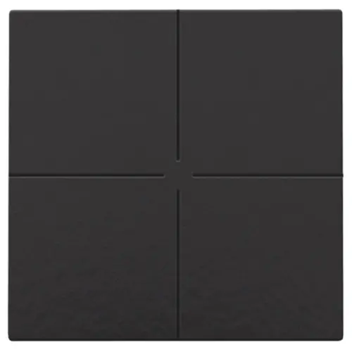 Niko 200-51004 drukknop 4-voudig voor Niko Home Control piano black coated