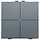 Niko 220-51004 drukknop 4-voudig voor Niko Home Control blue grey coated