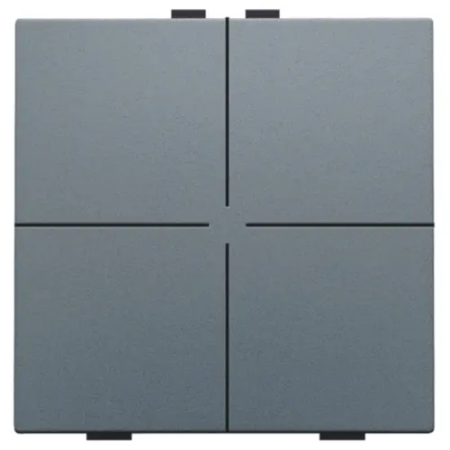 Niko 220-51004 drukknop 4-voudig voor Niko Home Control blue grey coated