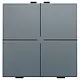 Niko 220-51004 drukknop 4-voudig voor Niko Home Control blue grey coated