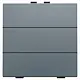 Niko 220-51006 drukknop 6-voudig voor Niko Home Control blue grey coated