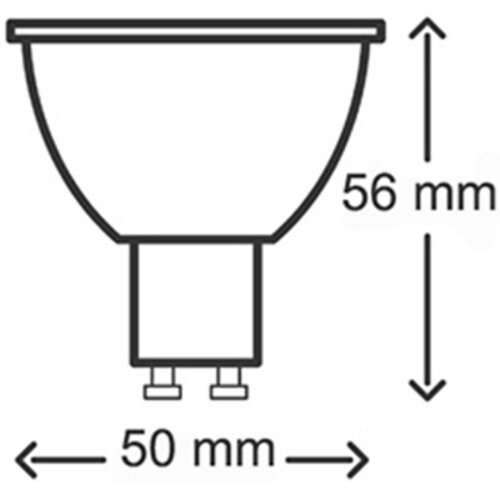 Interlight IL-C5GD36 GU10 LED reflector MR16 230V 5W dimbaar