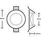 Interlight IL-F90RIPW frame MR16 90mm rond ip65 wit RAL9016