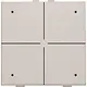 Niko 102-52204 drukknop 4-voudig met LED en comfortsensoren voor Niko Home Control light grey