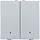 Niko 121-52202 drukknop 2-voudig met LED en comfortsensoren Niko Home Control sterling coated