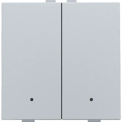 Niko 121-52202 drukknop 2-voudig met LED en comfortsensoren Niko Home Control sterling coated
