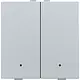 Niko 121-52202 drukknop 2-voudig met LED en comfortsensoren Niko Home Control sterling coated