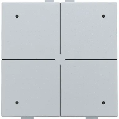 Niko 121-52204 drukknop 4-voudig met LED en comfortsensoren voor Niko Home Control sterling coated