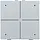 Niko 121-52204 drukknop 4-voudig met LED en comfortsensoren Niko Home Control sterling coated