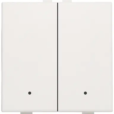 Niko 101-52202 drukknop 2-voudig met LED en comfortsensoren voor Niko Home Control white