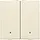 Niko 100-52202 drukknop 2-voudig met LED en comfortsensoren Niko Home Control cream