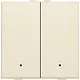Niko 100-52202 drukknop 2-voudig met LED en comfortsensoren Niko Home Control cream