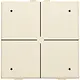 Niko 100-52204 drukknop 4-voudig met LED en comfortsensoren voor Niko Home Control cream