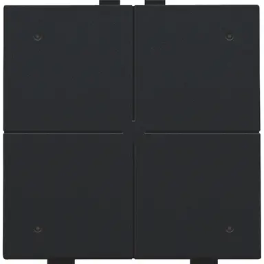 Niko 161-52204 drukknop 4-voudig met LED en comfortsensoren voor Niko Home Control black coated