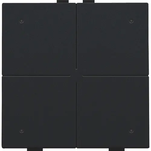 Niko 161-52204 drukknop 4-voudig met LED en comfortsensoren voor Niko Home Control black coated