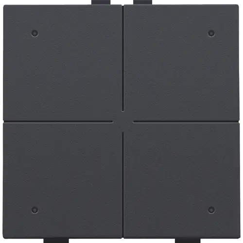 Niko 122-52204 drukknop 4-voudig met LED en comfortsensoren Niko Home Control anthracite coated