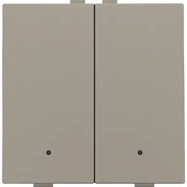 Niko 123-52202 drukknop 2-voudig met LED en comfortsensoren voor Niko Home Control bronze coated