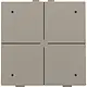 Niko 123-52204 drukknop 4-voudig met LED en comfortsensoren voor Niko Home Control bronze coated