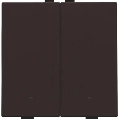 Niko 124-52202 drukknop 2-voudig met LED en comfortsensoren voor Niko Home Control dark brown coated