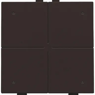 Niko 124-52204 drukknop 4-voudig met LED en comfortsensoren voor Niko Home Control dark brown coated