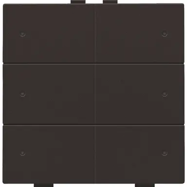 Niko 124-52206 drukknop 6-voudig met LED en comfortsensoren voor Niko Home Control dark brown coated