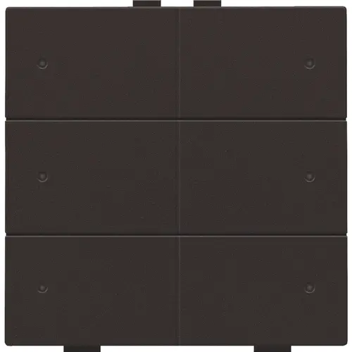 Niko 124-52206 drukknop 6-voudig met LED en comfortsensoren Niko Home Control dark brown coated
