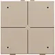 Niko 157-52204 drukknop 4-voudig met LED en comfortsensoren Niko Home Control champagne coated