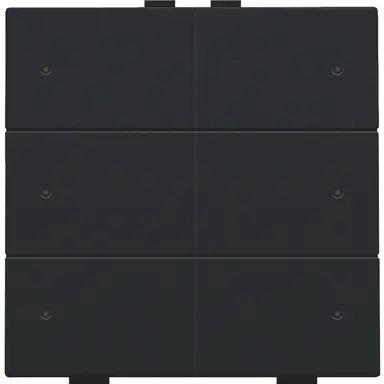 Niko 161-52206 drukknop 6-voudig met LED en comfortsensoren voor Niko Home Control black coated