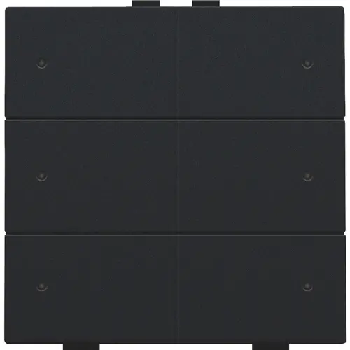Niko 161-52206 drukknop 6-voudig met LED en comfortsensoren Niko Home Control black coated