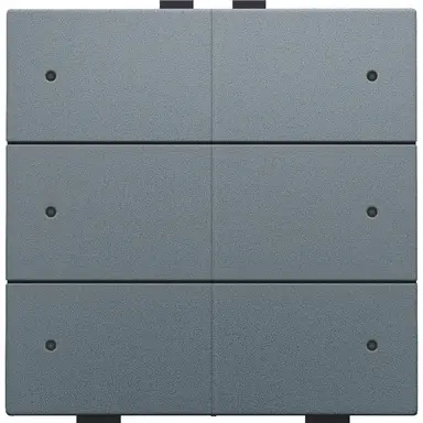 Niko 220-52206 drukknop 6-voudig met LED en comfortsensoren voor Niko Home Control blue grey coated