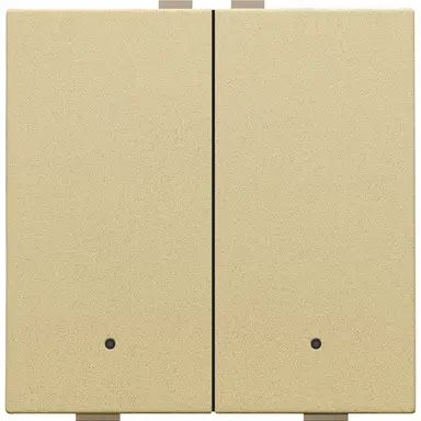 Niko 221-52202 drukknop 2-voudig met LED en comfortsensoren voor Niko Home Control gold coated