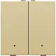 Niko 221-52202 drukknop 2-voudig met LED en comfortsensoren voor Niko Home Control gold coated