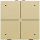 Niko 221-52204 drukknop 4-voudig met LED en comfortsensoren Niko Home Control gold coated