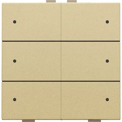 Niko 221-52206 drukknop 6-voudig met LED en comfortsensoren voor Niko Home Control gold coated