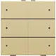 Niko 221-52206 drukknop 6-voudig met LED en comfortsensoren Niko Home Control gold coated