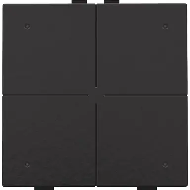 Niko 200-52204 drukknop 4-voudig met LED en comfortsensoren voor Niko Home Control piano black coated