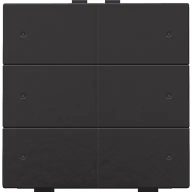 Niko 200-52206 drukknop 6-voudig met LED en comfortsensoren voor Niko Home Control piano black coated