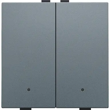 Niko 220-52202 drukknop 2-voudig met LED en comfortsensoren voor Niko Home Control blue grey coated