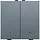 Niko 220-52202 drukknop 2-voudig met LED en comfortsensoren Niko Home Control blue grey coated
