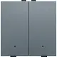 Niko 220-52202 drukknop 2-voudig met LED en comfortsensoren voor Niko Home Control blue grey coated
